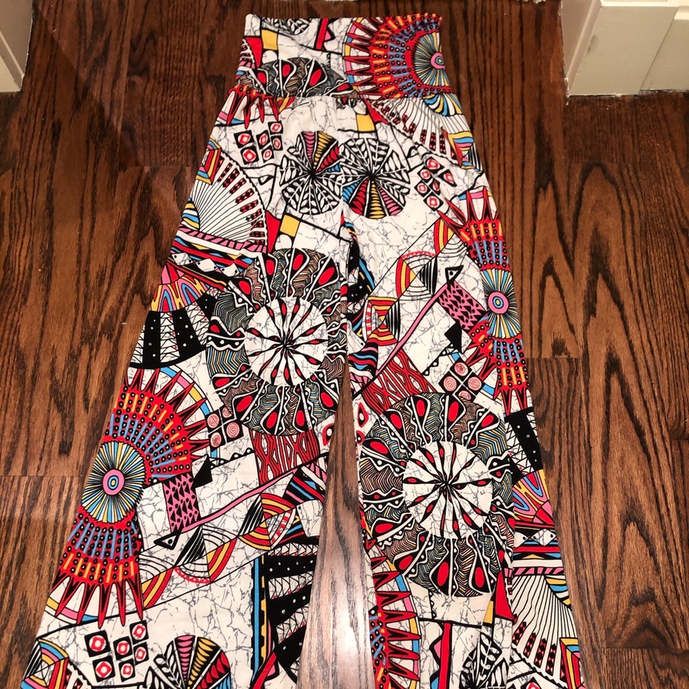 Flowing pants.